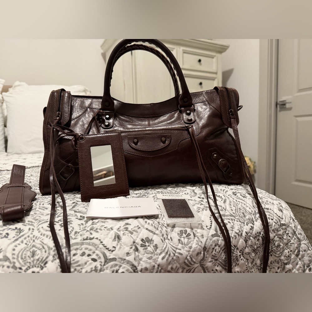 Balenciaga Dark Brown Distressed Part Time